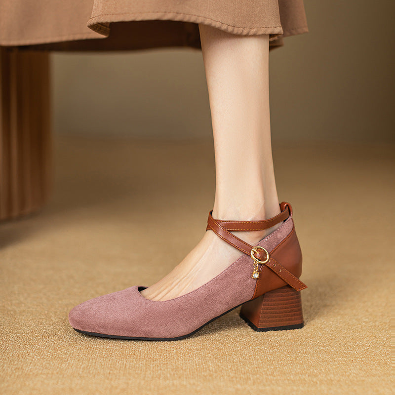 Muse & Valeur | Suede Heels for Women in Black