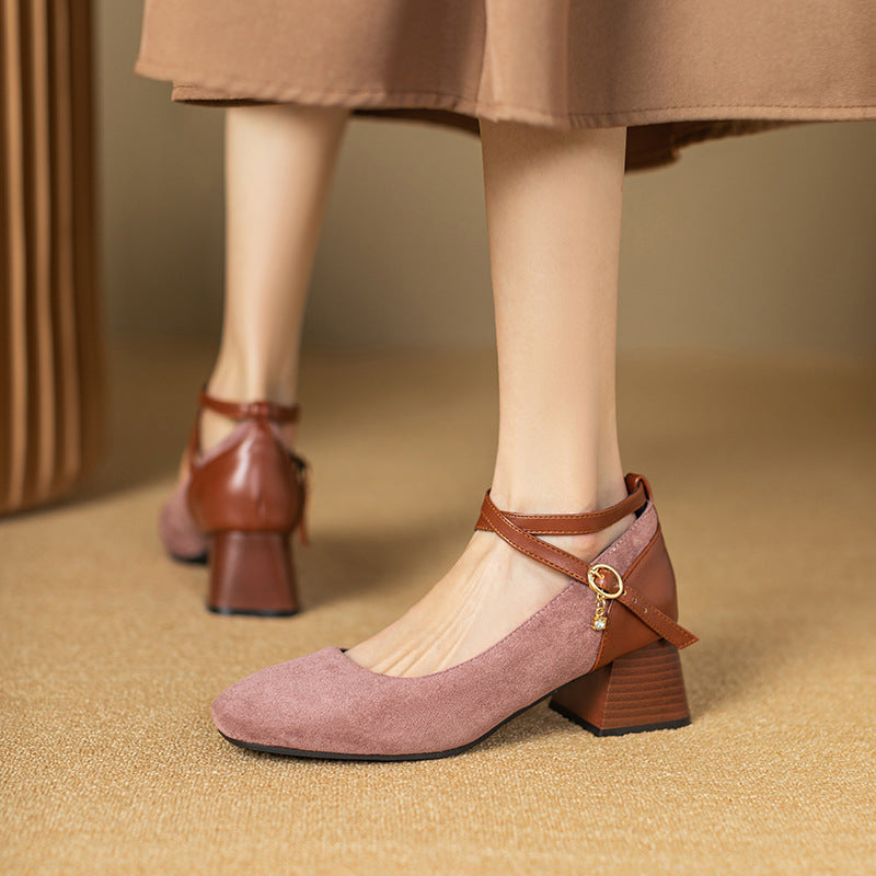 Muse & Valeur | Suede Heels for Women in Black