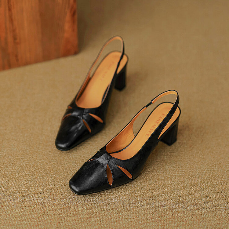 Muse & Valeur | Genuine Leather Slingbacks for Women