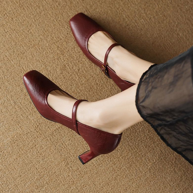 Muse & Valeur | Heels for Women in Leather, Classic Black
