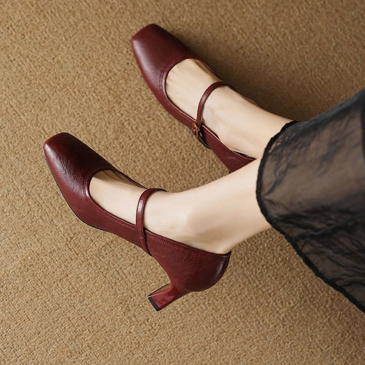 Muse & Valeur | Heels for Women in Leather, Classic Black