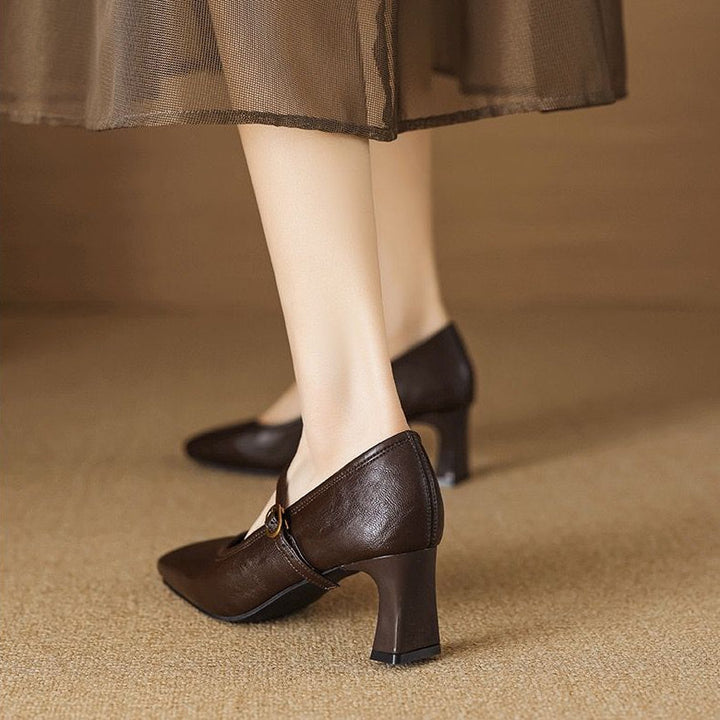 Muse & Valeur | Heels for Women in Leather, Classic Black