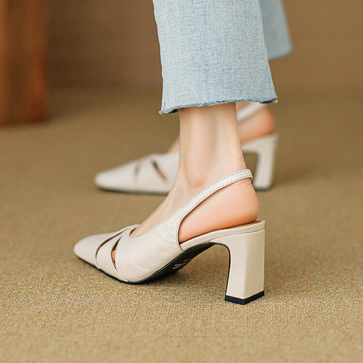 Muse & Valeur | Genuine Leather Slingbacks for Women