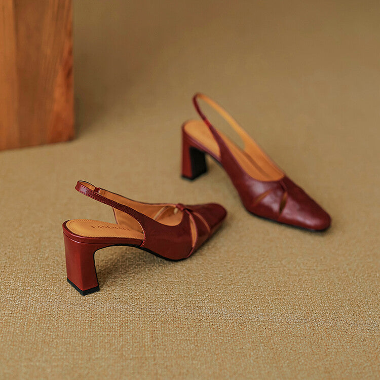 Muse & Valeur | Genuine Leather Slingbacks for Women