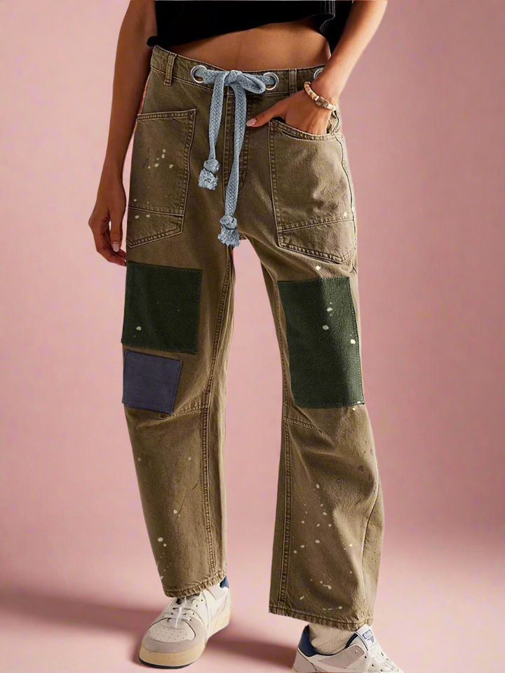 Muse & Valeur | Artisan Pants for Women in Natural Fabric, Relaxed Fit, Beige