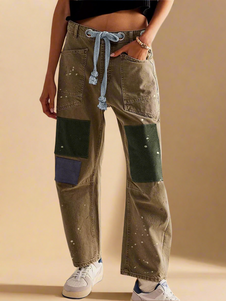 Muse & Valeur | Artisan Pants for Women in Natural Fabric, Relaxed Fit, Beige