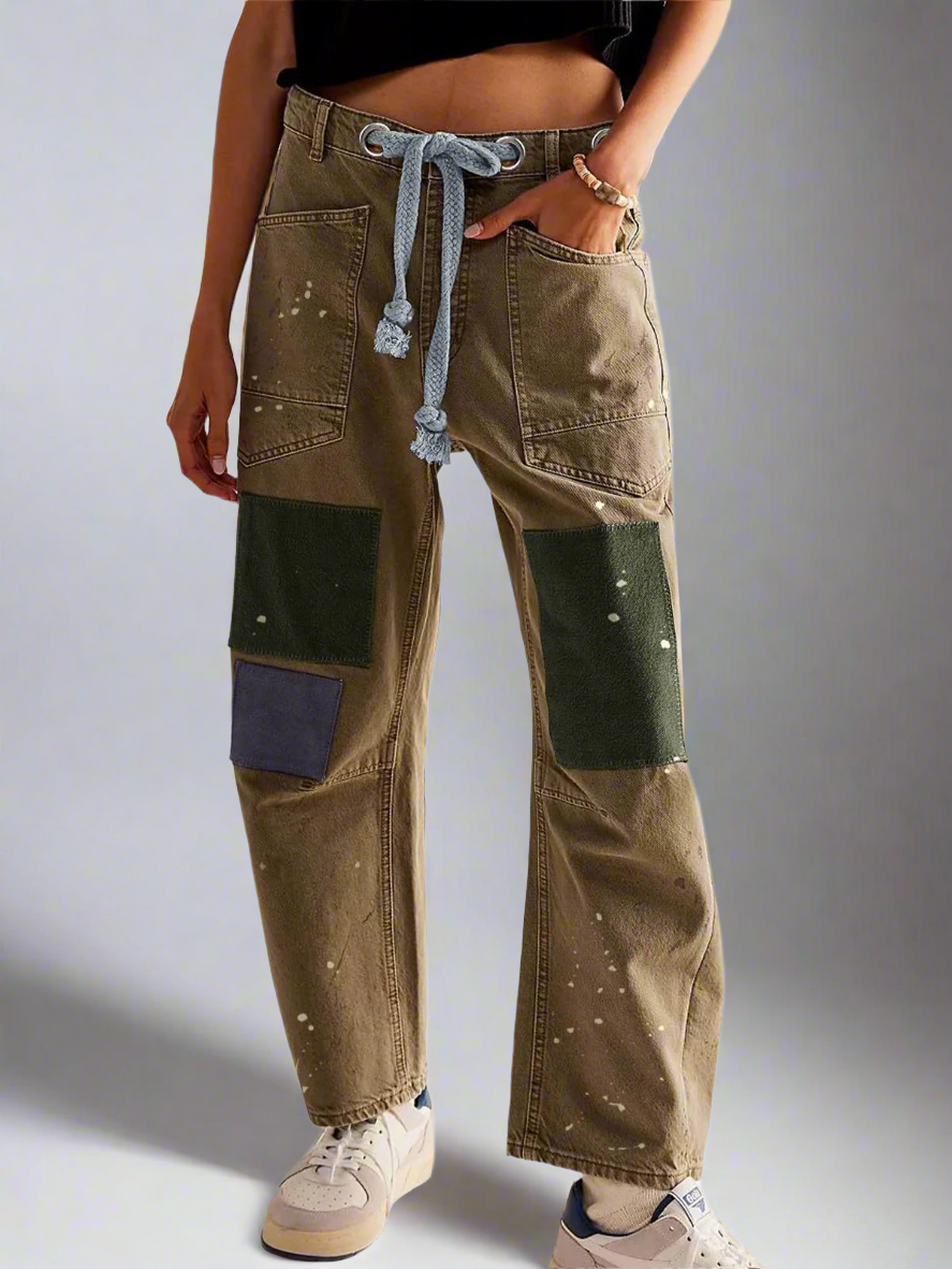Muse & Valeur | Artisan Pants for Women in Natural Fabric, Relaxed Fit, Beige