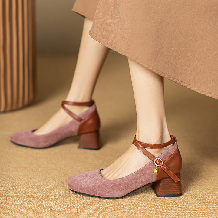 Muse & Valeur | Suede Heels for Women in Black
