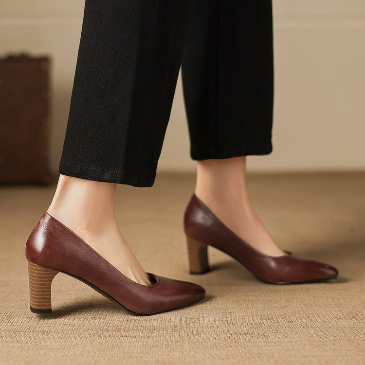 Muse & Valeur | Genuine Leather Heels for Women
