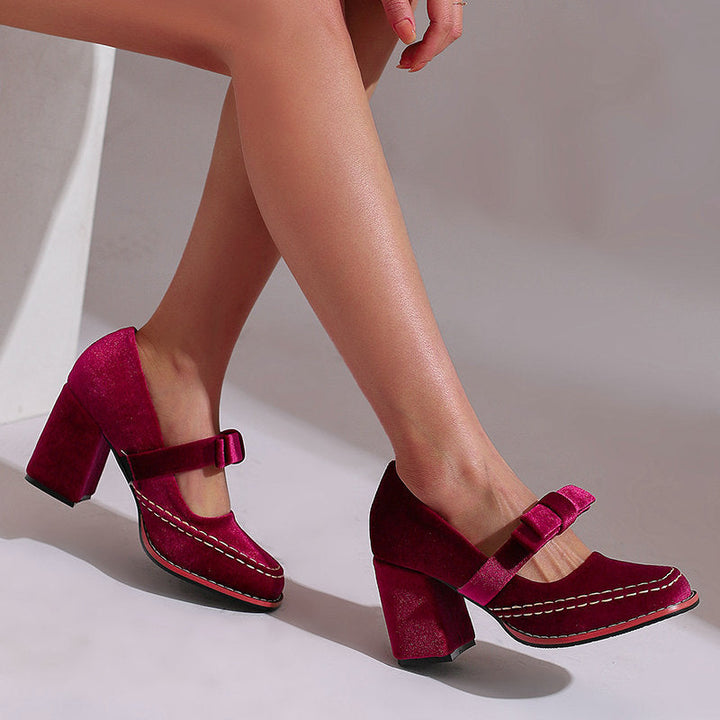 Muse & Valeur | Block Heels for Women in Black Leather