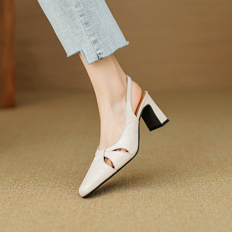 Muse & Valeur | Genuine Leather Slingbacks for Women