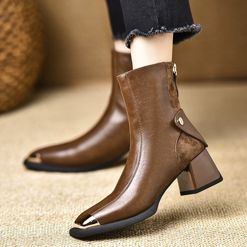 Muse & Valeur | Leather Ankle Boots for Women