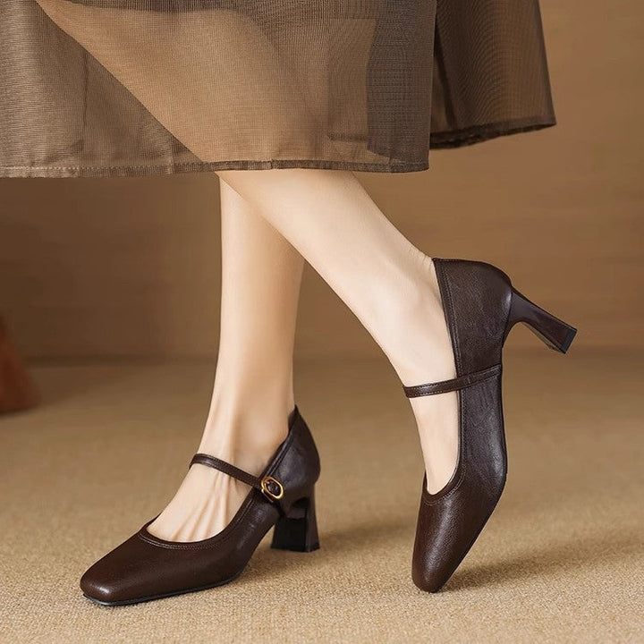 Muse & Valeur | Heels for Women in Leather, Classic Black