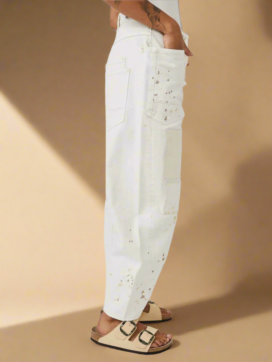 Muse & Valeur | Artisan Pants for Women in Natural Fabric, Relaxed Fit, Beige