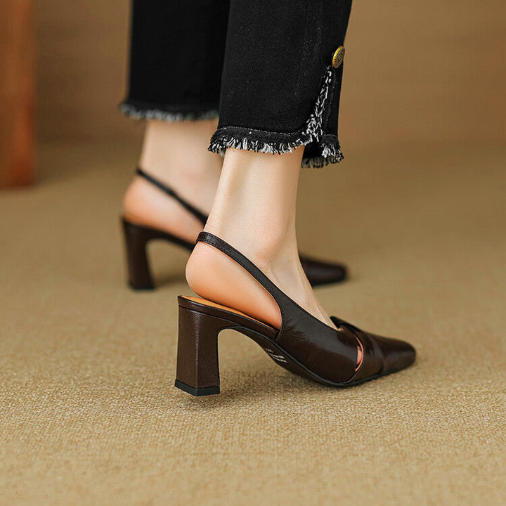 Muse & Valeur | Genuine Leather Slingbacks for Women