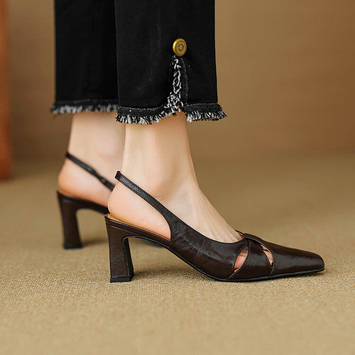 Muse & Valeur | Genuine Leather Slingbacks for Women
