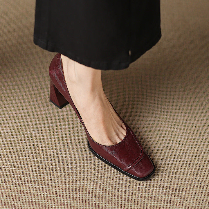 Muse & Valeur | Heels for Women in Leather, Slim Fit, Black
