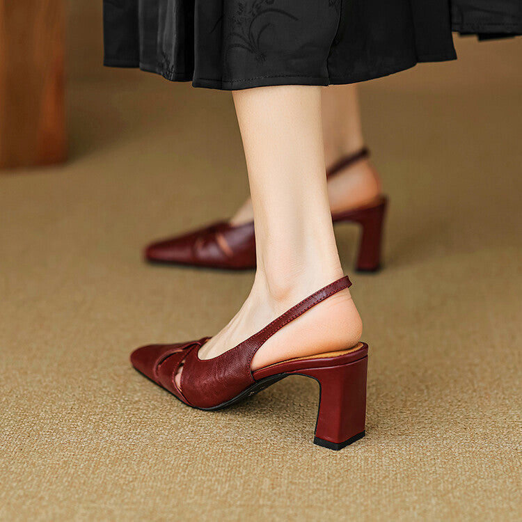 Muse & Valeur | Genuine Leather Slingbacks for Women