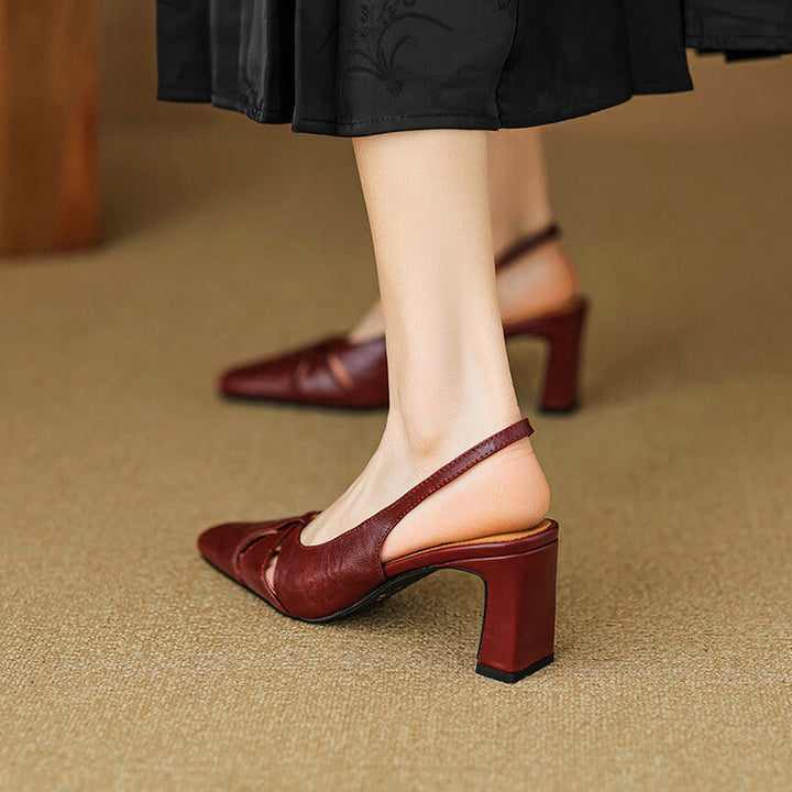 Muse & Valeur | Genuine Leather Slingbacks for Women