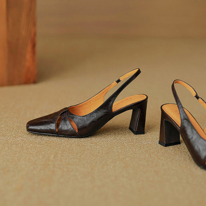 Muse & Valeur | Genuine Leather Slingbacks for Women