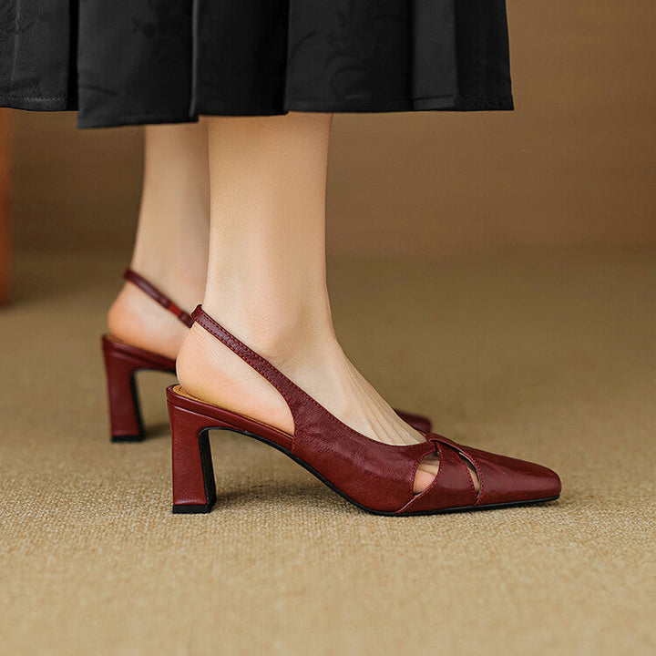 Muse & Valeur | Genuine Leather Slingbacks for Women
