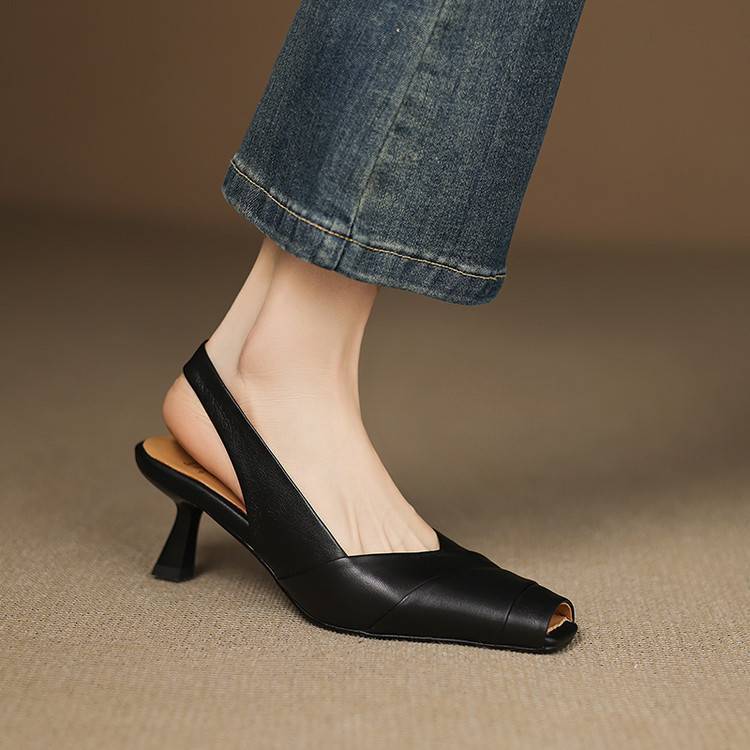 Muse & Valeur | Genuine Leather Slingbacks for Women