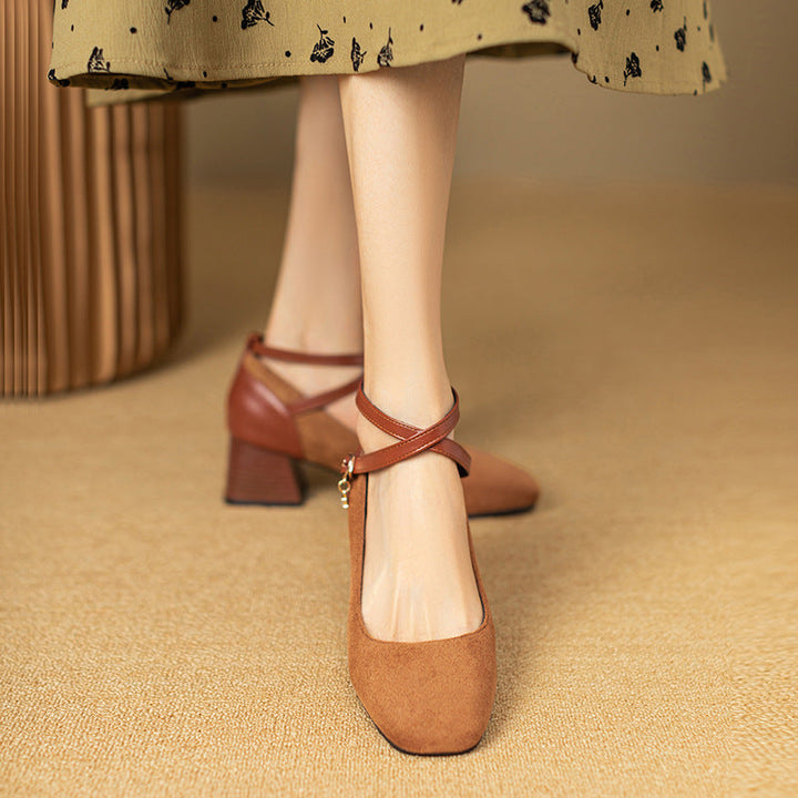 Muse & Valeur | Suede Heels for Women in Black