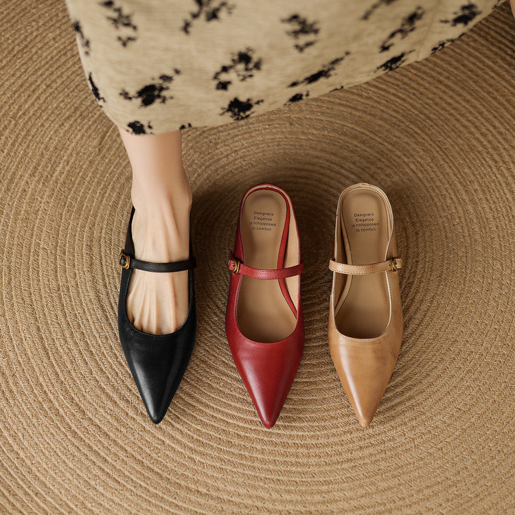 Muse & Valeur | Genuine Leather Mules for Women
