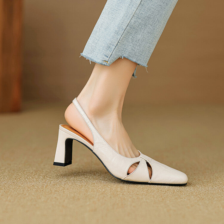 Muse & Valeur | Genuine Leather Slingbacks for Women
