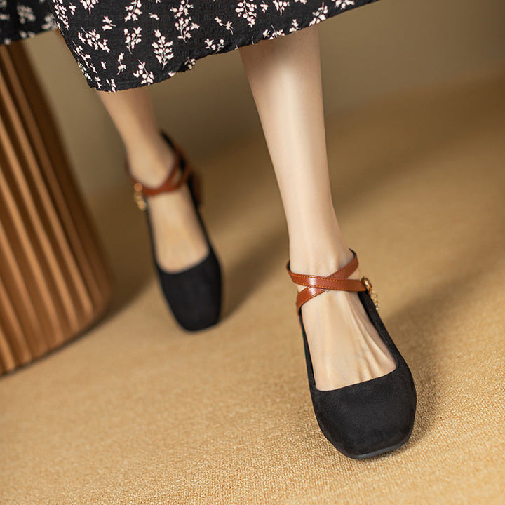 Muse & Valeur | Suede Heels for Women in Black