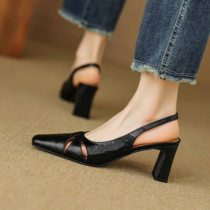 Muse & Valeur | Genuine Leather Slingbacks for Women