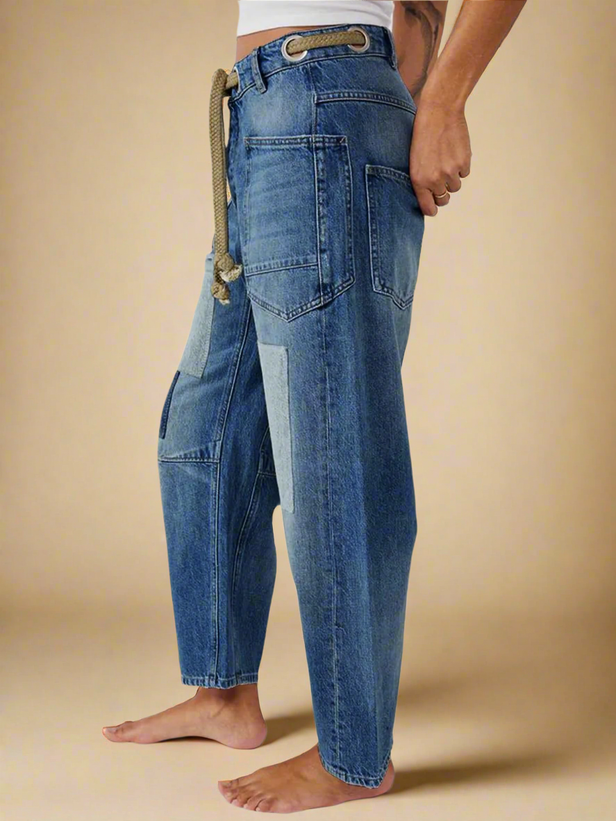 Muse & Valeur | Artisan Pants for Women in Natural Fabric, Relaxed Fit, Beige