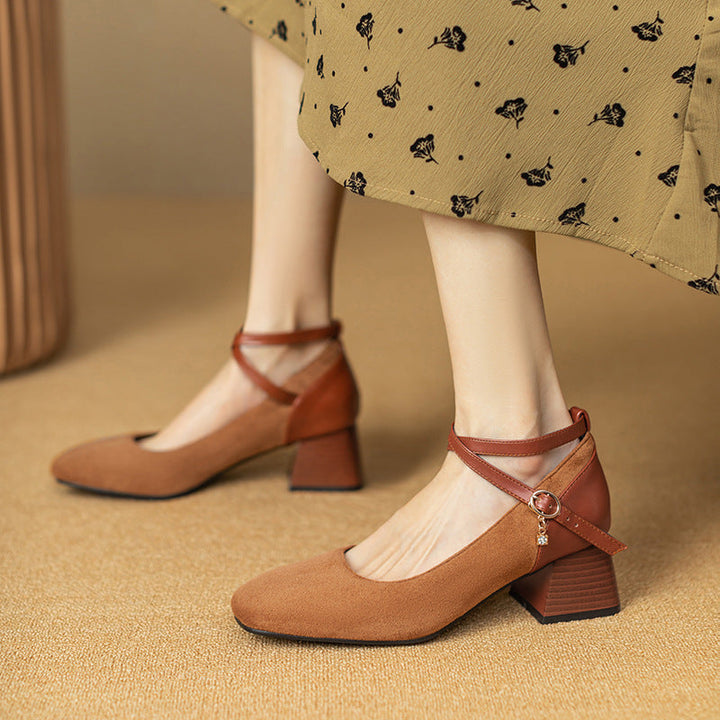 Muse & Valeur | Suede Heels for Women in Black
