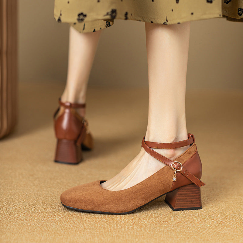 Muse & Valeur | Suede Heels for Women in Black
