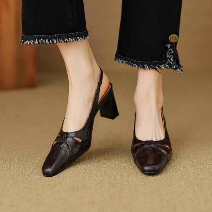 Muse & Valeur | Genuine Leather Slingbacks for Women