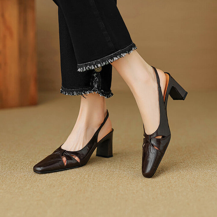 Muse & Valeur | Genuine Leather Slingbacks for Women