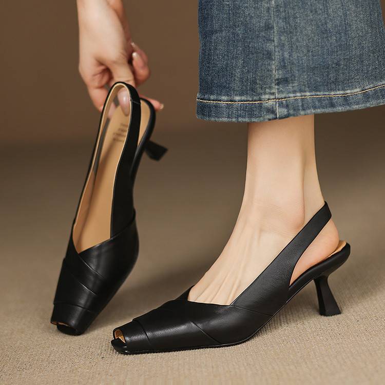 Muse & Valeur | Genuine Leather Slingbacks for Women