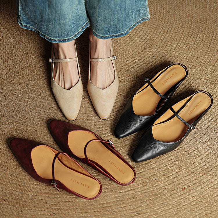 Muse & Valeur | Genuine Leather Mules for Women