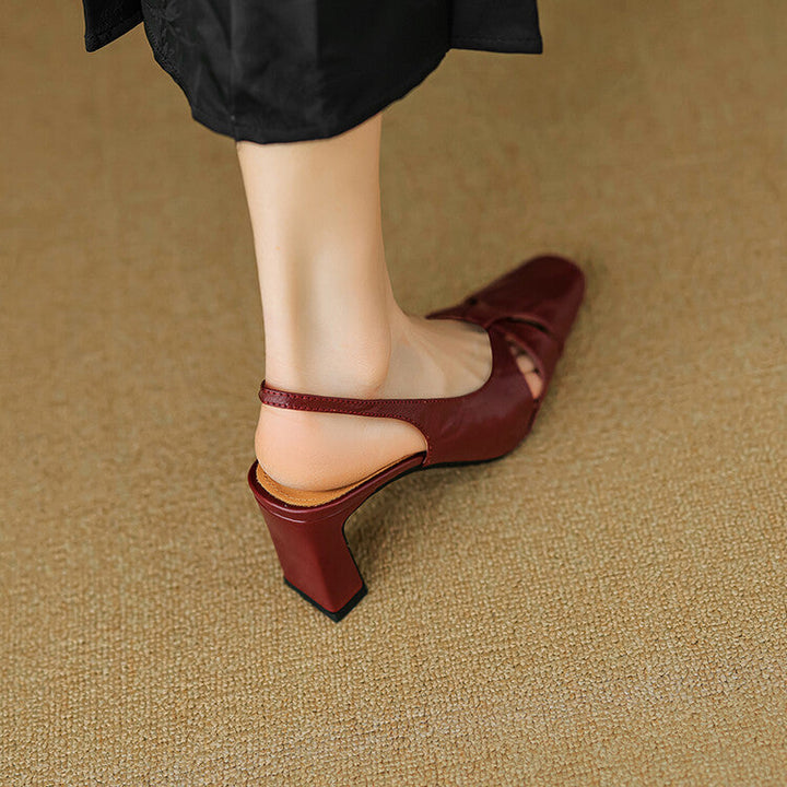Muse & Valeur | Genuine Leather Slingbacks for Women