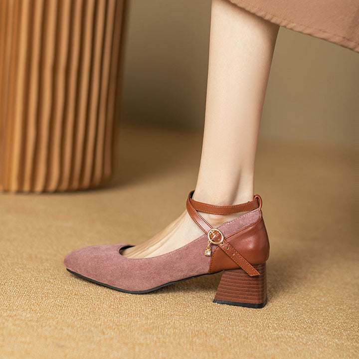 Muse & Valeur | Suede Heels for Women in Black