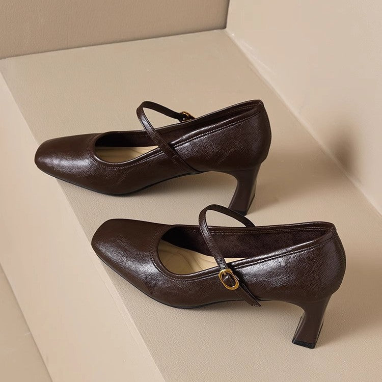 Muse & Valeur | Heels for Women in Leather, Classic Black