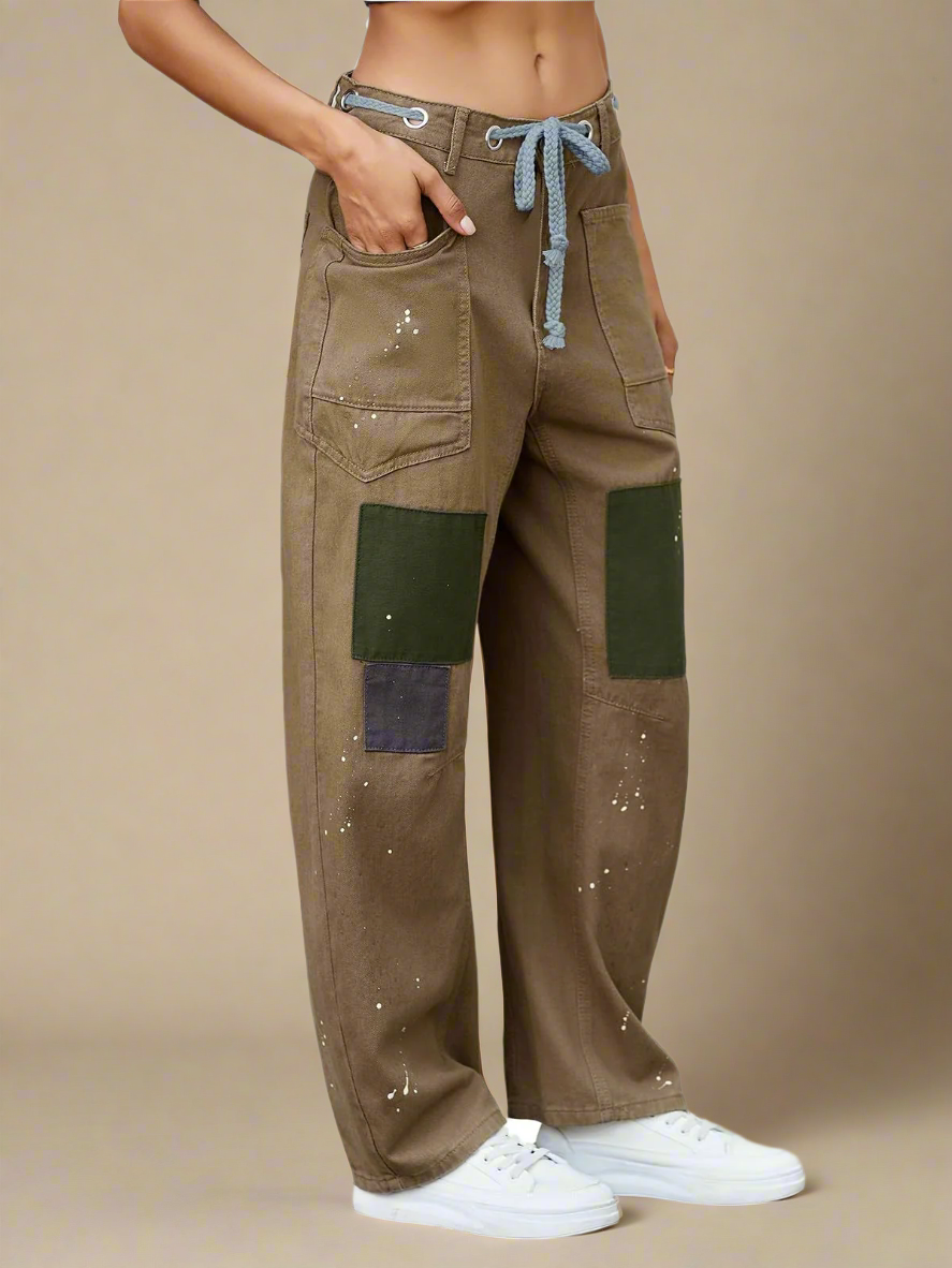 Muse & Valeur | Artisan Pants for Women in Natural Fabric, Relaxed Fit, Beige