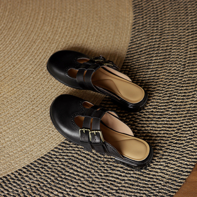 Muse & Valeur | Genuine Leather Mules for Women