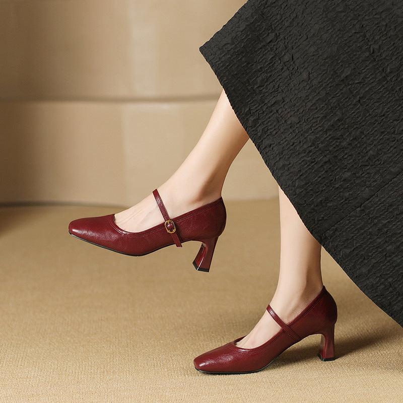 Muse & Valeur | Heels for Women in Leather, Classic Black