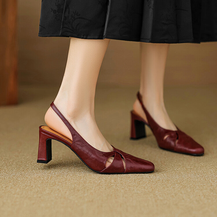 Muse & Valeur | Genuine Leather Slingbacks for Women