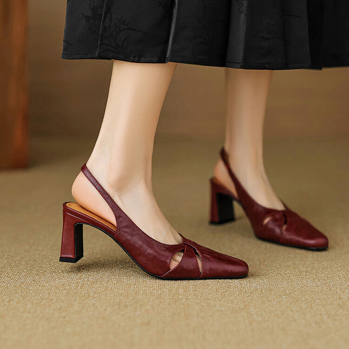 Muse & Valeur | Genuine Leather Slingbacks for Women