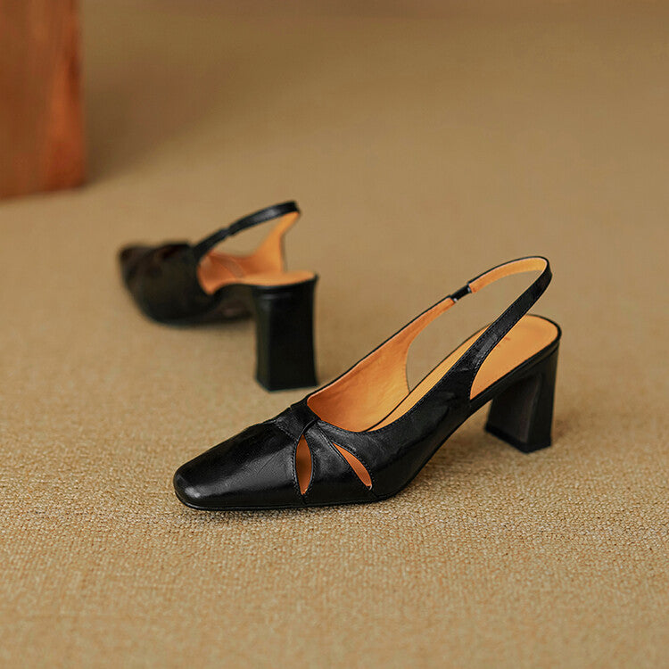 Muse & Valeur | Genuine Leather Slingbacks for Women