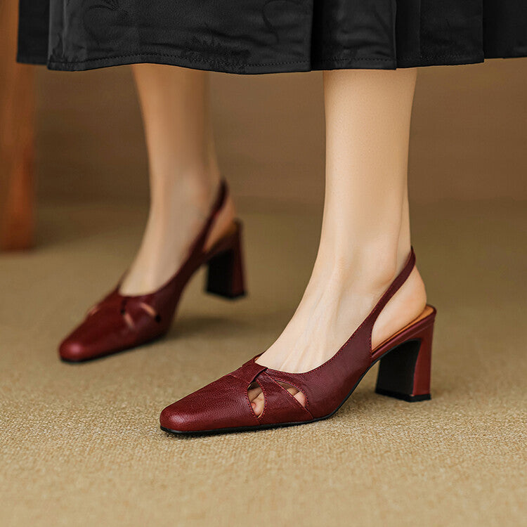 Muse & Valeur | Genuine Leather Slingbacks for Women