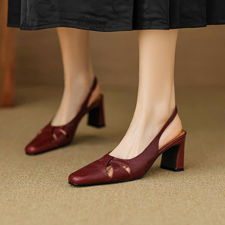 Muse & Valeur | Genuine Leather Slingbacks for Women