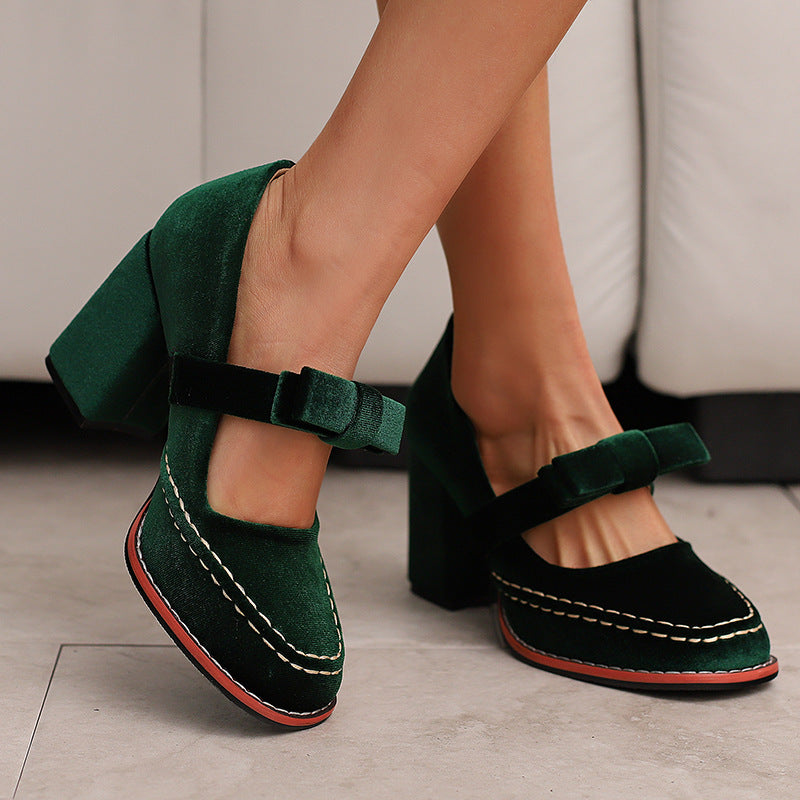 Muse & Valeur | Block Heels for Women in Black Leather